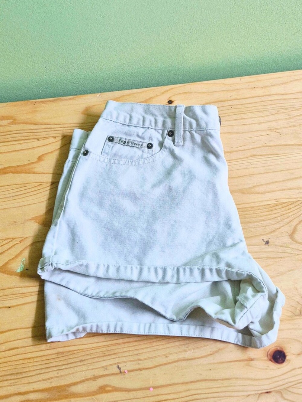 Vintage 90s l.e.i. White Denim Shorts